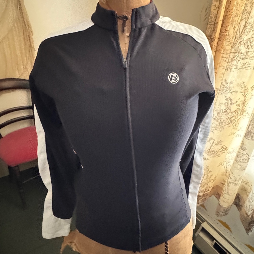 Bontrager Men’s M Cycling Jersey Black White Long Sleeve Full Zip